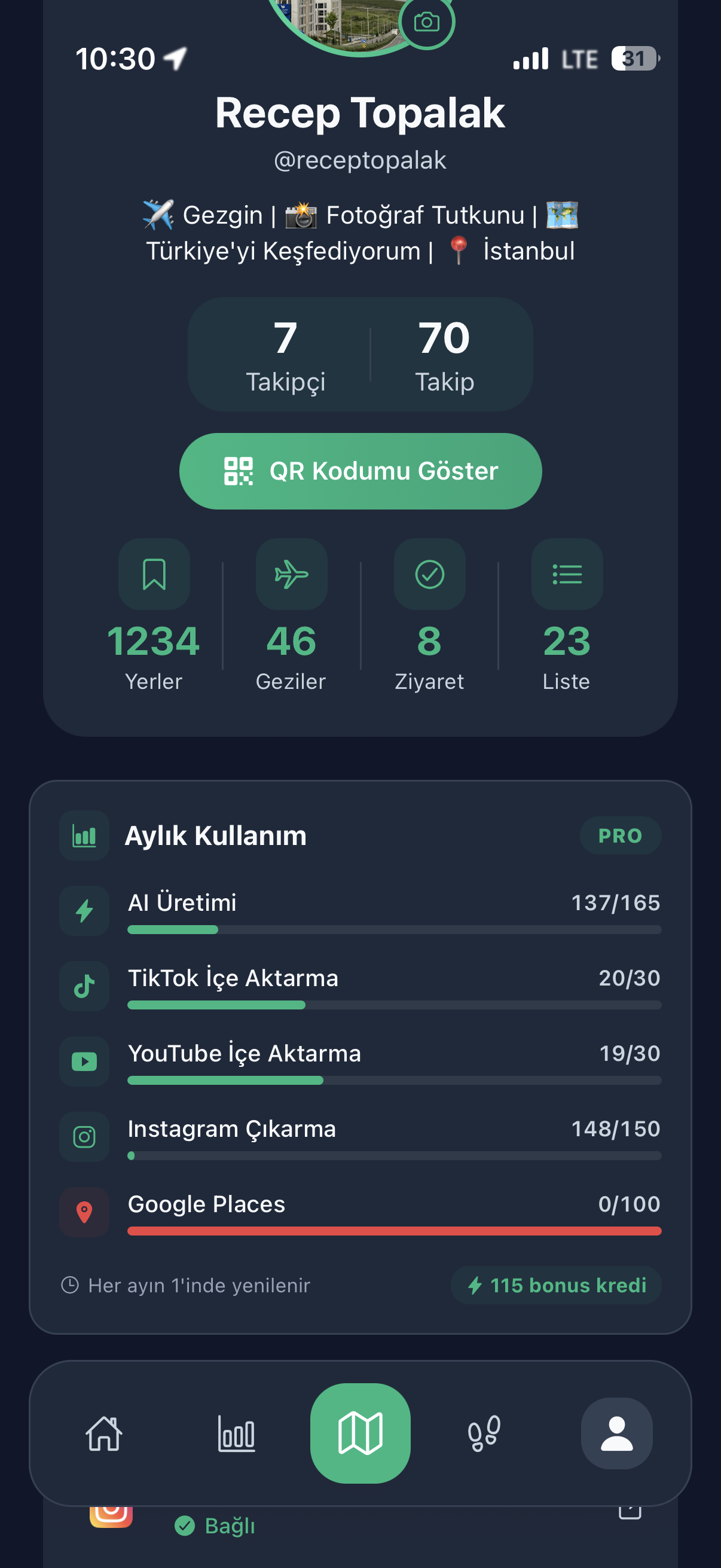 Profil görünümü